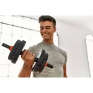 Súlyzókészlet, MOVEPRO GB-SX, 2 x 20 kg (összesen 40 kg), rúdcsatlakozóval súlyzórúddá alakítható, 16 tárcsával, csúszásmentes markolat