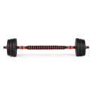 Súlyzókészlet, MOVEPRO GB-SX, 2 x 20 kg (összesen 40 kg), rúdcsatlakozóval súlyzórúddá alakítható, 16 tárcsával, csúszásmentes markolat