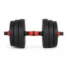 Súlyzókészlet, MOVEPRO GB-SX, 2 x 20 kg (összesen 40 kg), rúdcsatlakozóval súlyzórúddá alakítható, 16 tárcsával, csúszásmentes markolat