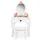Játék fésülködő asztal, ECOTOYS W08H102B, 50 x 92,5 x 33 cm, fa és MDF, szívecskés tükörrel, fiókkal, székkel, kiegészítőkkel
