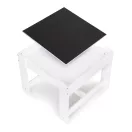 Gyerek asztal és szék szett, ECOTOYS ZCF-01, 1 db asztal + 2 db szék, MDF, kétoldalas asztallap, fiókos székek