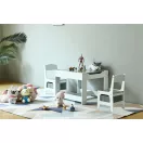 Gyerek asztal és szék szett, ECOTOYS ZCF-01, 1 db asztal + 2 db szék, MDF, kétoldalas asztallap, fiókos székek
