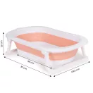 Utazó gyerekkád, ECOTOYS HA-B27, rózsaszín, 81 x 49,5 cm, összecsukható, hőérzékelős dugóval, szilikon és műanyag, 0-1 éves korig