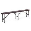 Sörpad szett, MultiGarden SZK-180B + 2 db SBK-18, barna, 180 cm, összecsukható, acél keret, HDPE műanyag felület, 3 db, asztal és 2 pad, 8 személyes