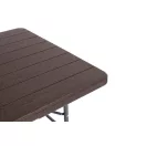 Sörpad szett, MultiGarden SZK-180B + 2 db SBK-18, barna, 180 cm, összecsukható, acél keret, HDPE műanyag felület, 3 db, asztal és 2 pad, 8 személyes