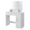 Sminkasztal, ModernHome PWJJDT0012, fehér, 90 x 40 x 137,5 cm, tükör, 2 fiók, 3 polc, laminált bútorlap