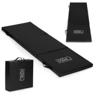   Edzőszőnyeg, MOVEPRO GB-GYM, fekete, 182 x 60 cm, vastagság: 50 mm, fekete, összecsukható, könnyen tisztítható, szintetikus bőr (PU) borítás, puha EPE hab