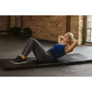 Edzőszőnyeg, MOVEPRO GB-GYM, fekete, 182 x 60 cm, vastagság: 50 mm, fekete, összecsukható, könnyen tisztítható, szintetikus bőr (PU) borítás, puha EPE hab