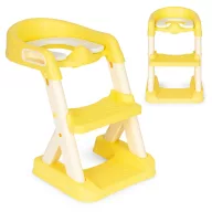   Gyerek WC-ülőke, ECOTOYS HA-P23S, sárga, lépcsővel, puha párnázott betéttel, csúszásgátló, univerzális, 6-36 hónapos korig