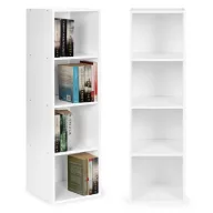   Könyvespolc, ModernHome KJZ2173, fehér, 106,5 x 30,5 x 30 cm, 4 polcos, MDF polc, falhoz rögzíthető, könnyű összeszerelés