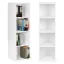 Könyvespolc, ModernHome KJZ2173, fehér, 106,5 x 30,5 x 30 cm, 4 polcos, MDF polc, falhoz rögzíthető, könnyű összeszerelés