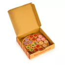 Játék ételkészlet, ECOTOYS TL733030, vágható pizza, tépőzáras, 27 db, 21 x 21 cm, pizzadobozzal, spatulával és kerek pizzavágóval