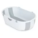 Utazó gyerekkád, ECOTOYS HA-B46, szürke, 79 x 45 cm, összecsukható, hőérzékelős dugóval, szilikon és műanyag, 0-1 éves korig