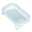 Utazó gyerekkád, ECOTOYS HA-B37, szürke, 79 x 49 cm, összecsukható, hőérzékelős dugóval, szilikon és műanyag, 0-1 éves korig
