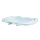 Utazó gyerekkád, ECOTOYS HA-B37, szürke, 79 x 49 cm, összecsukható, hőérzékelős dugóval, szilikon és műanyag, 0-1 éves korig