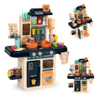   Játékkonyha, MULTISTORE HC493096, műanyag, 47 x 23 x 63 cm, fényhatásokkal, hanghatásokkal, 42 db tartozékkal, gőzgenerátorral, működő vízcsappal, elemes (3 db AA - nem tartozék)