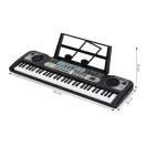 Gyerek szintetizátor, MUSIC PARADISE MQ-6119, 76 x 23 x 19 cm, 61 billentyűs, mikrofonnal, hálózati adapterrel, 10 ritmussal, 6 dallammal, felvétel funkcióval, 3 éves kortól