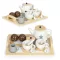 Játék teáskészlet, ECOTOYS W10B318B, 17 db, tálcával, csészékkel és kancsóval, 3 éves kortól