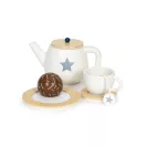 Játék teáskészlet, ECOTOYS W10B318B, 17 db, tálcával, csészékkel és kancsóval, 3 éves kortól
