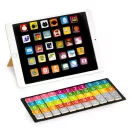 Oktató tablet, ECOTOYS G090, 18 x 24,7 cm, fa, 55 db szám és műveleti jel, 30 db kép, 3 éves kortól
