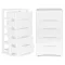 Gurulós tároló, ModernHome PJJCBS0024-05B, fehér, 27 x 75 x 39 cm, fiókos, 5 fiókkal, kerekes, műanyag