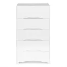 Gurulós tároló, ModernHome PJJCBS0024-05B, fehér, 27 x 75 x 39 cm, fiókos, 5 fiókkal, kerekes, műanyag