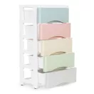 Gurulós tároló, ModernHome PJJCBS0024-05C, 39 x 75 x 27 cm, fiókos, 5 fiókkal, kerekes, műanyag