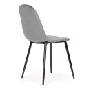 Étkezőszék, ModernHome J933, 4 db, szürke, 85 x 46 x 37 cm, bársony kárpit, acél lábak, háttámla, teherbírás: 120 kg