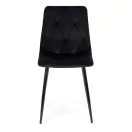 Étkezőszék, ModernHome MC47-1, 4 db, fekete, 90 x 46 x 41 cm, bársony kárpit, acél lábak, háttámla, teherbírás: 120 kg