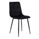 Étkezőszék, ModernHome MC47-1, 4 db, fekete, 90 x 46 x 41 cm, bársony kárpit, acél lábak, háttámla, teherbírás: 120 kg