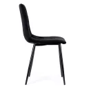 Étkezőszék, ModernHome MC47-1, 4 db, fekete, 90 x 46 x 41 cm, bársony kárpit, acél lábak, háttámla, teherbírás: 120 kg