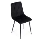 Étkezőszék, ModernHome MC47-1, 4 db, fekete, 90 x 46 x 41 cm, bársony kárpit, acél lábak, háttámla, teherbírás: 120 kg
