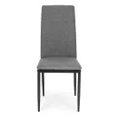 Étkezőszék, ModernHome KJC007, 4 db, szürke, 95 x 41 x 38 cm, szövet kárpit, acél lábak, háttámla, teherbírás: 120 kg