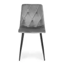 Étkezőszék, ModernHome MC47-1, 4 db, szürke, 90 x 46 x 41 cm, bársony kárpit, acél lábak, háttámla, teherbírás: 120 kg