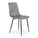 Étkezőszék, ModernHome MC47-1, 4 db, szürke, 90 x 46 x 41 cm, bársony kárpit, acél lábak, háttámla, teherbírás: 120 kg