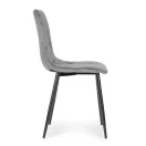 Étkezőszék, ModernHome MC47-1, 4 db, szürke, 90 x 46 x 41 cm, bársony kárpit, acél lábak, háttámla, teherbírás: 120 kg