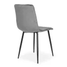 Étkezőszék, ModernHome MC47-1, 4 db, szürke, 90 x 46 x 41 cm, bársony kárpit, acél lábak, háttámla, teherbírás: 120 kg