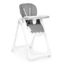Etetőszék, ECOTOYS HA-013, sötétszürke, összecsukható, állítható, levehető dupla tálcával, 5 pontos biztonsági öv, 4 kerekes láb, teherbírás: 20 kg