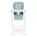 Etetőszék, ECOTOYS HA-013, zöld, összecsukható, állítható, levehető dupla tálcával, 5 pontos biztonsági öv, 4 kerekes láb, teherbírás: 20 kg