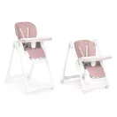 Etetőszék, ECOTOYS HA-013, rózsaszín, összecsukható, állítható, levehető dupla tálcával, 5 pontos biztonsági öv, 4 kerekes láb, teherbírás: 20 kg
