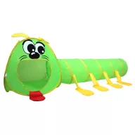   Játszósátor szett, IPLAY NA-8603, 72 × 246 × 75 cm, hernyó forma, alagúttal, műanyag váz, poliészter borítás, beltéri/kültéri
