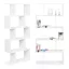 Könyvespolc, ModernHome CH230817-WT, fehér, 175 x 28 x 77 cm, 5 polcos, MDF polc, falhoz rögzíthető, rácsos kialakítás, teherbírás: 7 kg/polc