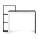 Íróasztal, ModernHome CHDK07-DG, 110 x 40 x 92 cm, szürke, 4 polcos, laminált forgácslap, védőtalpakkal