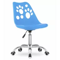   Irodai szék, Print-JACY70, kék, 81,5–93,5 cm, magasságállítás, krómozott talp, gumírozott görgők, műbőr kárpit, forgó