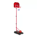 Kosárlabdapalánk, MULTISTORE HC629422, mobil, állítható, 101-202 cm magasság, szabadon álló, kerekekkel, acél váz, palánk 36,5 x 32,5 cm, tölthető talp
