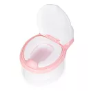 Gyerek bili, ECOTOYS HA-P05, rózsaszín, WC-szerű kialakítás, fedéllel, tisztítókefével, kivehető tartállyal, puha ülőkével, stabil, műanyag