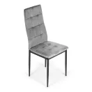 Étkezőszék, ModernHome F261-3KD, 4 db, szürke, 98 x 40 x 40 cm, bársony kárpit, acél lábak, magas háttámla, teherbírás: 120 kg