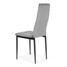 Étkezőszék, ModernHome F261-3KD, 4 db, szürke, 98 x 40 x 40 cm, bársony kárpit, acél lábak, magas háttámla, teherbírás: 120 kg