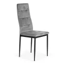 Étkezőszék, ModernHome F261-3KD, 4 db, szürke, 98 x 40 x 40 cm, bársony kárpit, acél lábak, magas háttámla, teherbírás: 120 kg