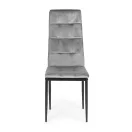 Étkezőszék, ModernHome F261-3KD, 4 db, szürke, 98 x 40 x 40 cm, bársony kárpit, acél lábak, magas háttámla, teherbírás: 120 kg